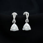 Sparkanite Jewels-Minimal Trilliant Cut Moissanite Drop Earrings