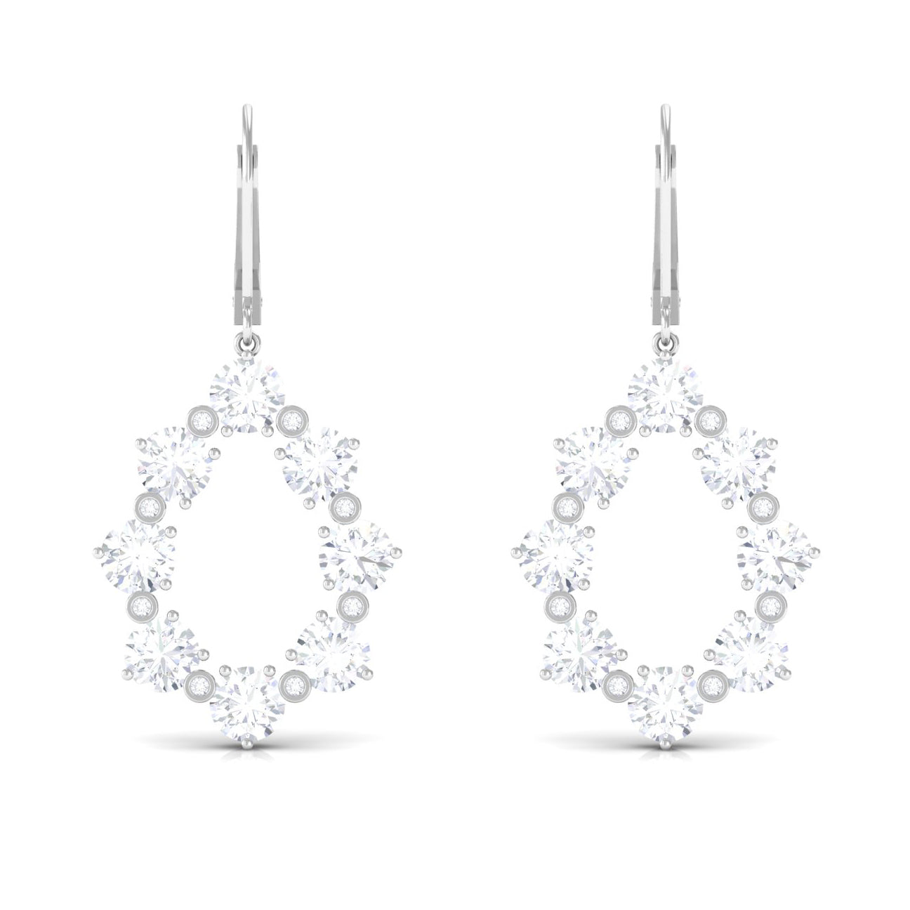 Sparkanite Jewels-Minimal Moissanite Eternity Drop Earring