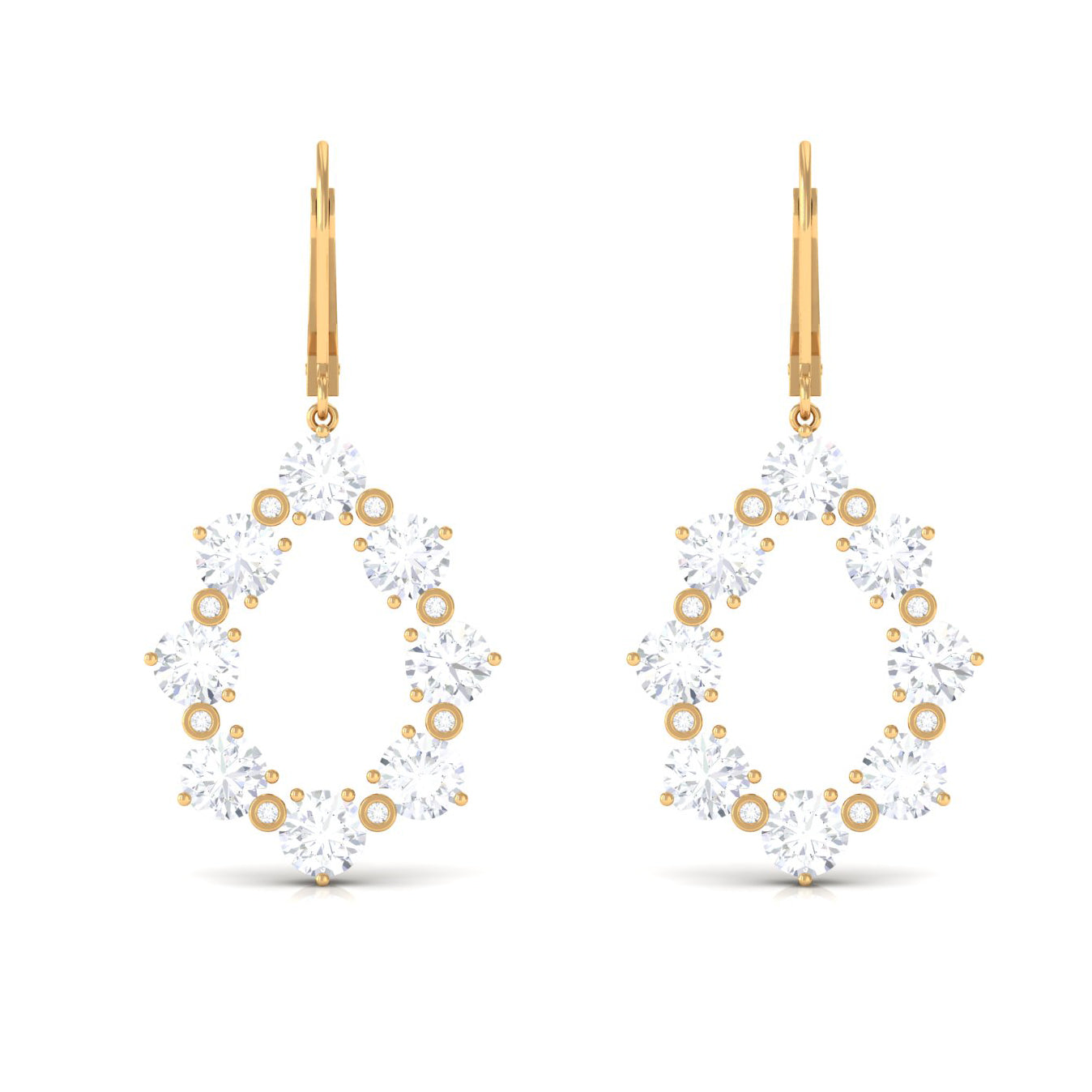 Sparkanite Jewels-Minimal Moissanite Eternity Drop Earring