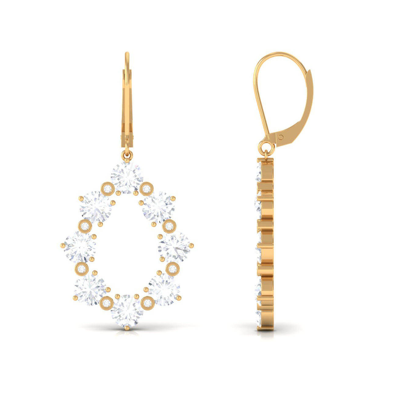 Sparkanite Jewels-Minimal Moissanite Eternity Drop Earring