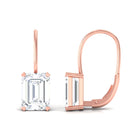 Sparkanite Jewels-Minimal Emerald Cut Moissanite Drop Earrings