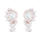 Sparkanite Jewels-Pear Shape Moissanite Cluster Cocktail Stud Earrings