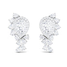 Sparkanite Jewels-Pear Shape Moissanite Cluster Cocktail Stud Earrings