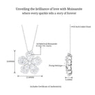 Sparkanite Jewels-Certified Moissanite Flower Pendant Necklace