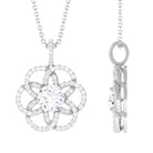 Sparkanite Jewels-Flower Inspired Moissanite Pendant Necklace