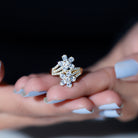 Sparkanite Jewels-Flower Inspired Moissanite Engagement Ring