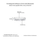 Moissanite Minimal Half Eternity Ring D-VS1 - Sparkanite Jewels