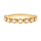 Certified Moissanite Vintage Style Half Eternity Ring D-VS1 - Sparkanite Jewels